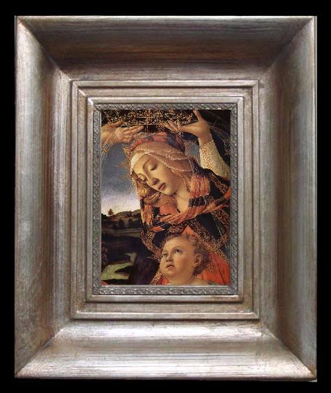 framed  Sandro Botticelli The Madonna and the Nino with angeles, Ta077-2